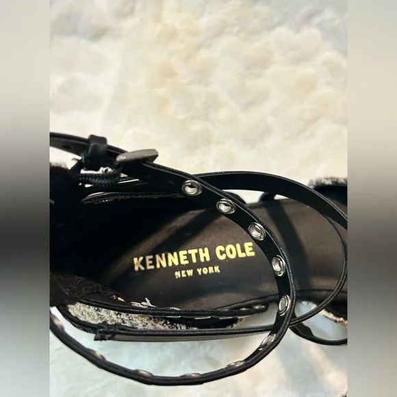 Kenneth Cole Tweed Mason Ballet Flats ankle strap women’s size 5.5M - Picture 4 of 15